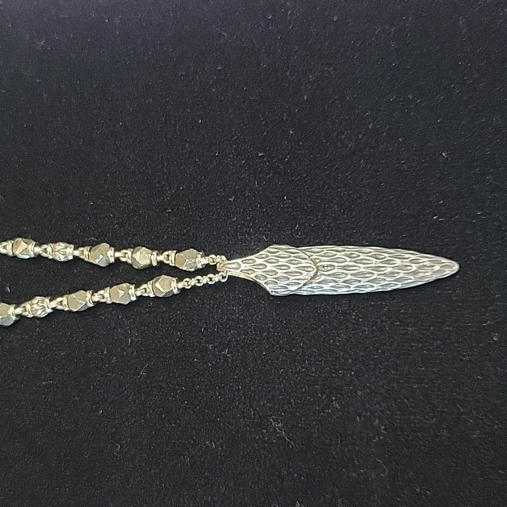 John Hardy Naga Silver Pendant & Pyrite Necklace - Picture 4 of 12
